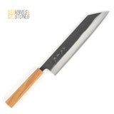 Shinko Seilan Aogami Super Steel Kurochi Finish K-tip Gyuto 240mm with Teakwood Handle