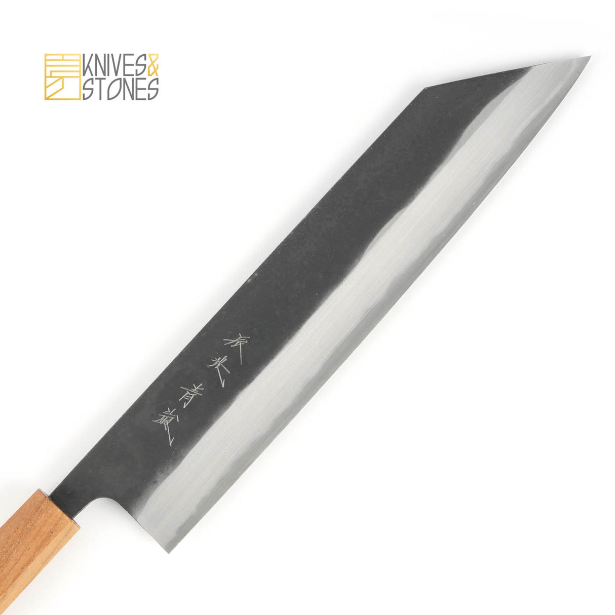 Shinko Seilan Aogami Super Steel Kurochi Finish K-tip Gyuto 240mm with Teakwood Handle