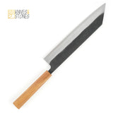 Shinko Seilan Aogami Super Steel Kurochi Finish K-tip Gyuto 240mm with Teakwood Handle