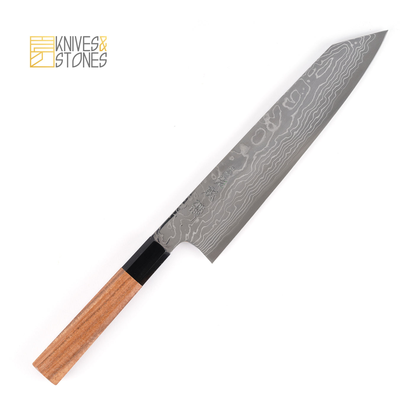 Sukenari ZDP-189 with Damascus cladding Kiritsuke (K-tip