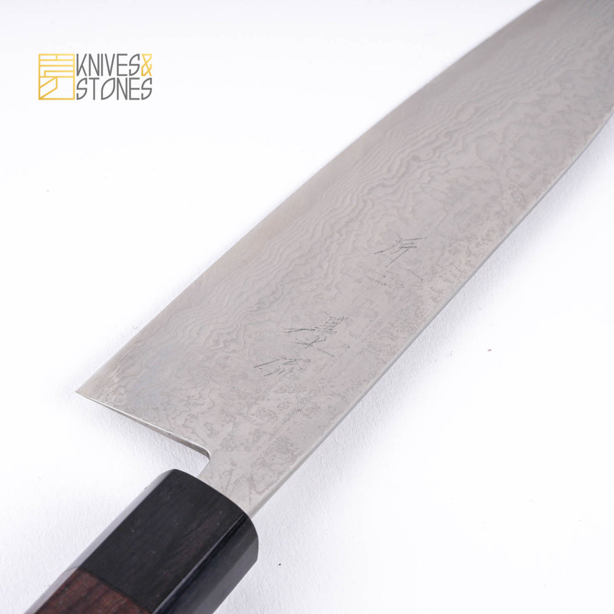 Syousin Suminagashi R2 Damascus Santoku 180mm by Shiro Kamo