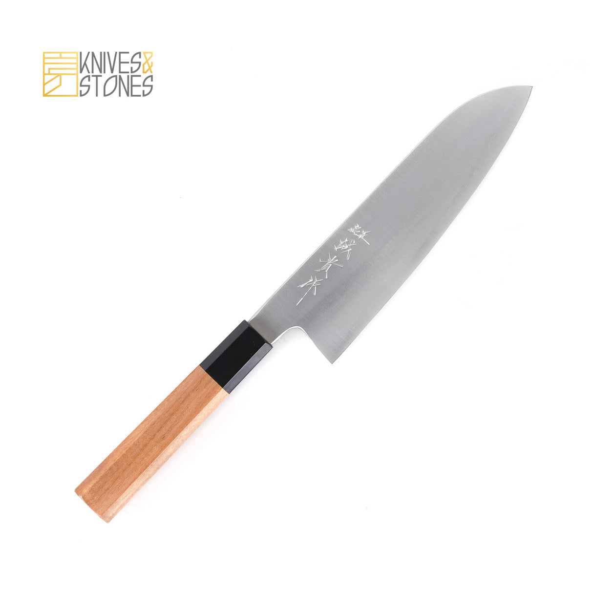 Tanaka Blue 2 Stainless Clad Migaki Finish Santoku 165/180mm