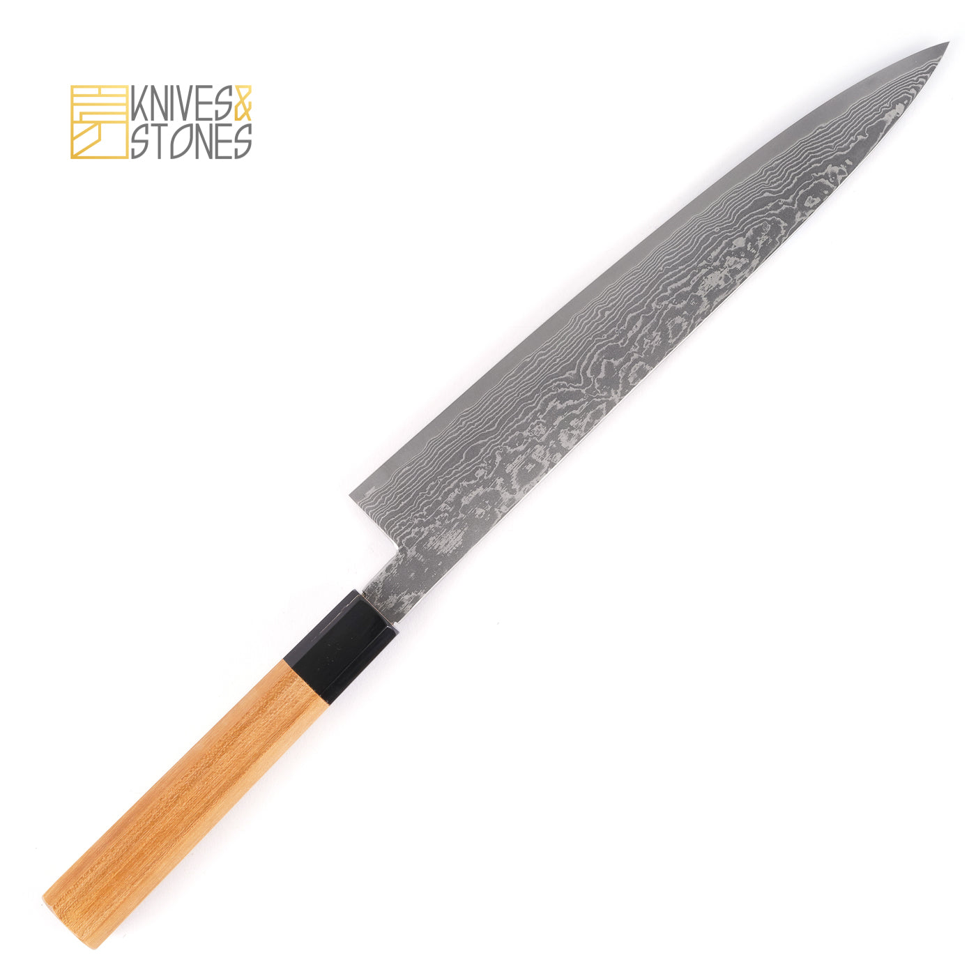 Tanaka R2 Damascus Sujihiki 210/255mm with K&S WA handle – K&S