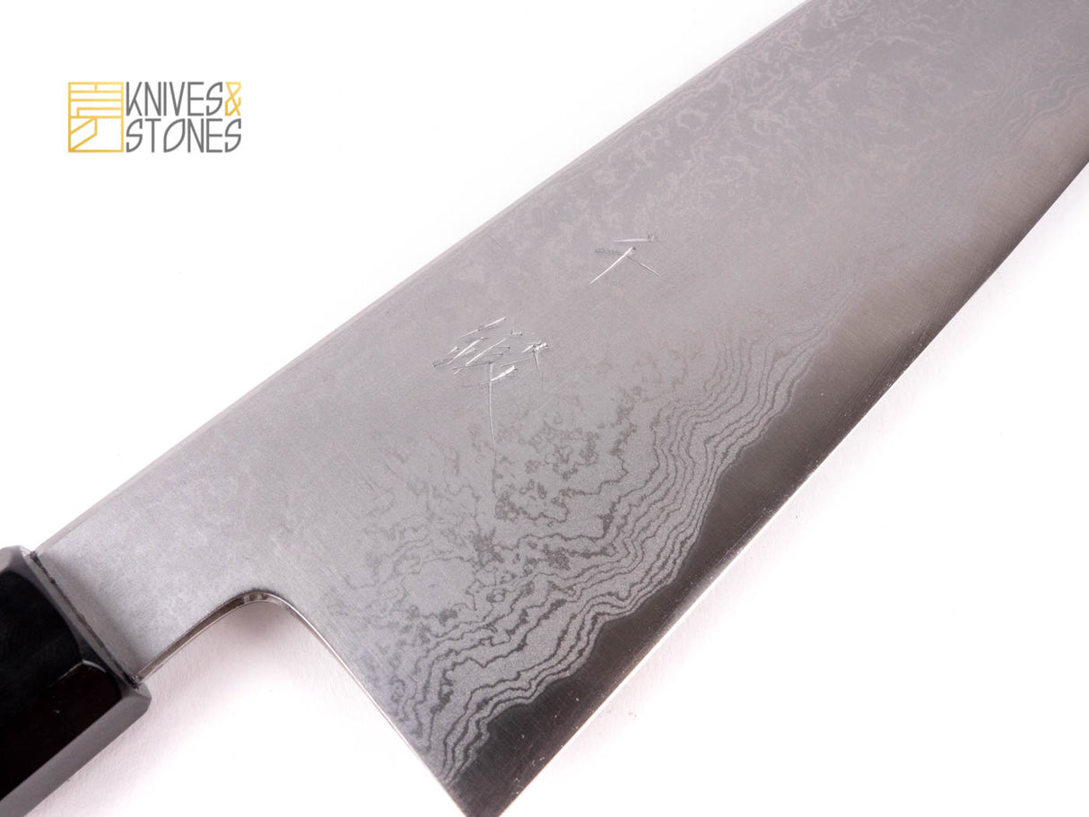 Sentan Blue 1 Damascus Gyuto 240mm with K&S Ebony handle, by Yoshikazu Tanaka