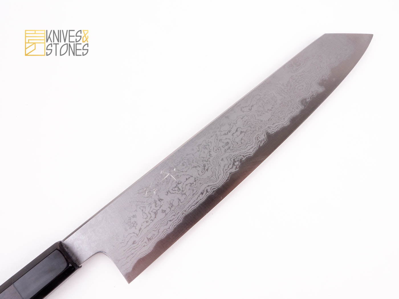 Sentan Blue 1 Damascus Kiritsuke 225mm with K&S Ebony handle, by