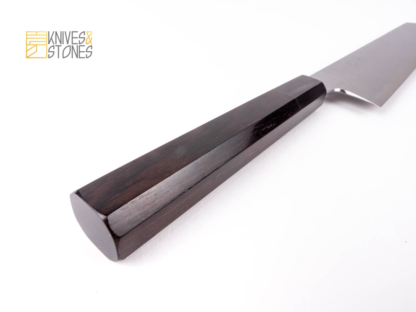 Sentan Blue 1 Damascus Kiritsuke 225mm with K&S Ebony handle, by