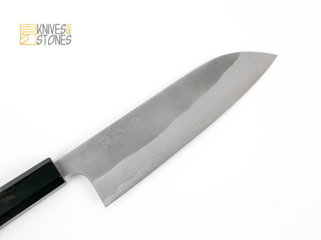 Yoshimi Kato (Kintaro) Nashiji Santoku 180 mm Aogami Super (Blue Super, AS)