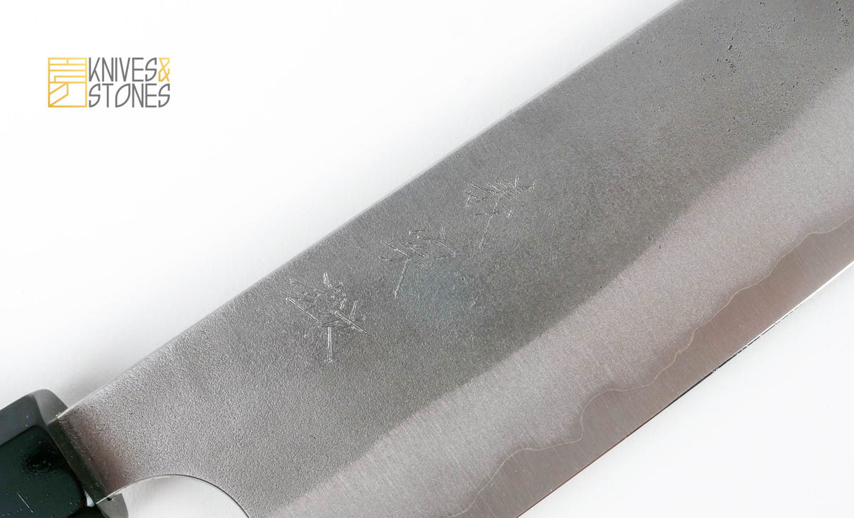 Yoshimi Kato (Kintaro) Nashiji Santoku 180 mm Aogami Super (Blue Super, AS)