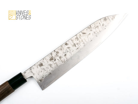 Yoshimune Sanjo White 2 Stainless Clad Gyuto 240 mm Hammered Finish