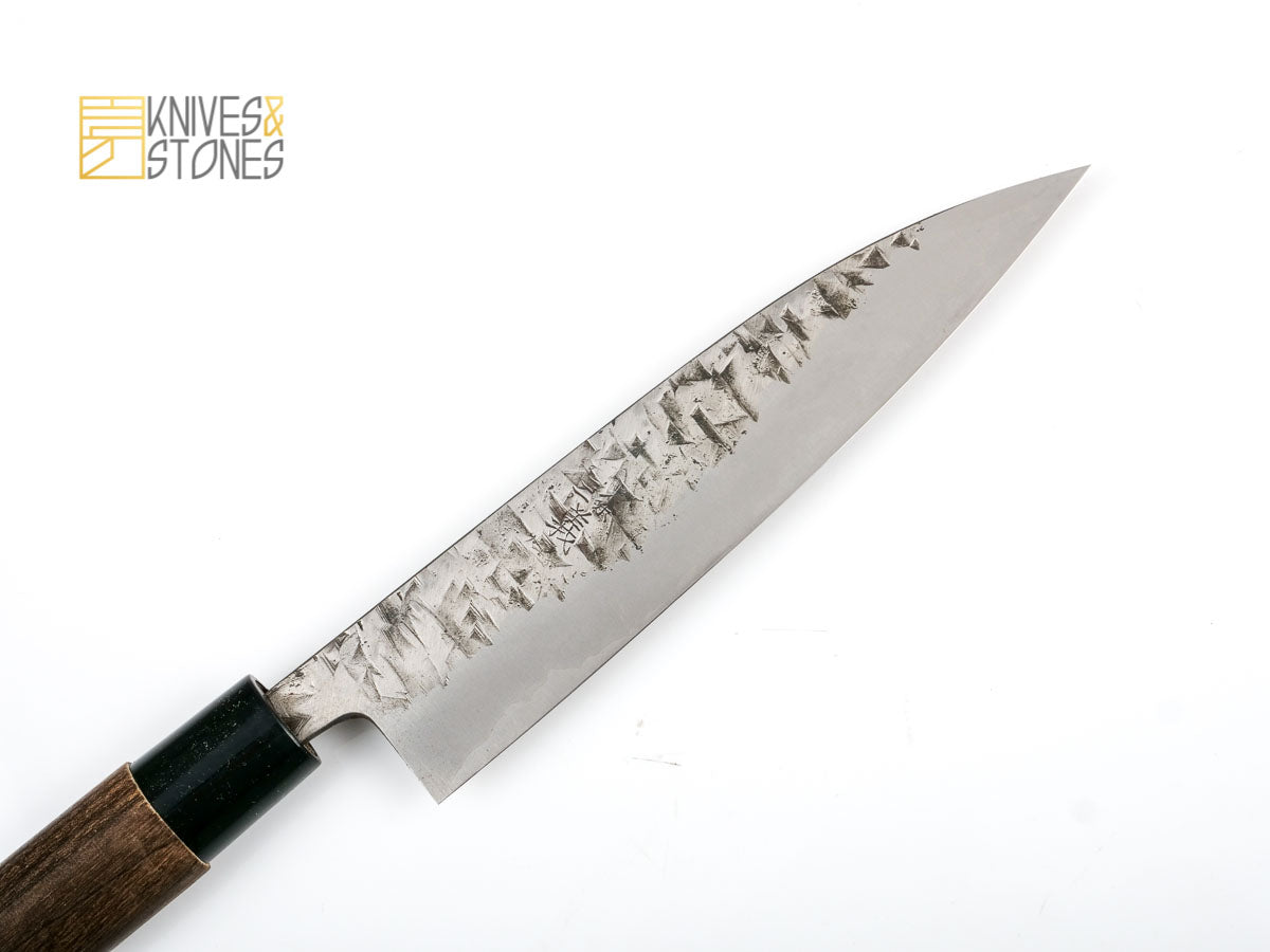 Yoshimune Sanjo White 2 Stainless Clad Petty 150 mm Hammered Finish