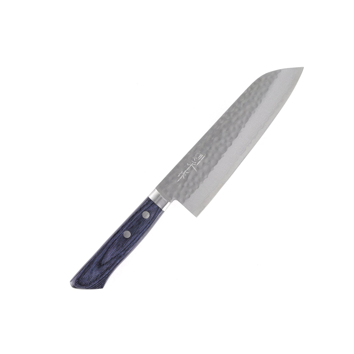 Masutani Kokuryu VG10 Damascus Tsuchime Santoku 170mm Western Handle